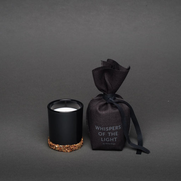 moment black amber line large small candle